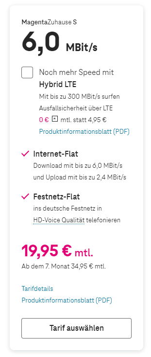 Das enttäuschende Telekom-Angebot in Bernau: 34,95 € pro Monat